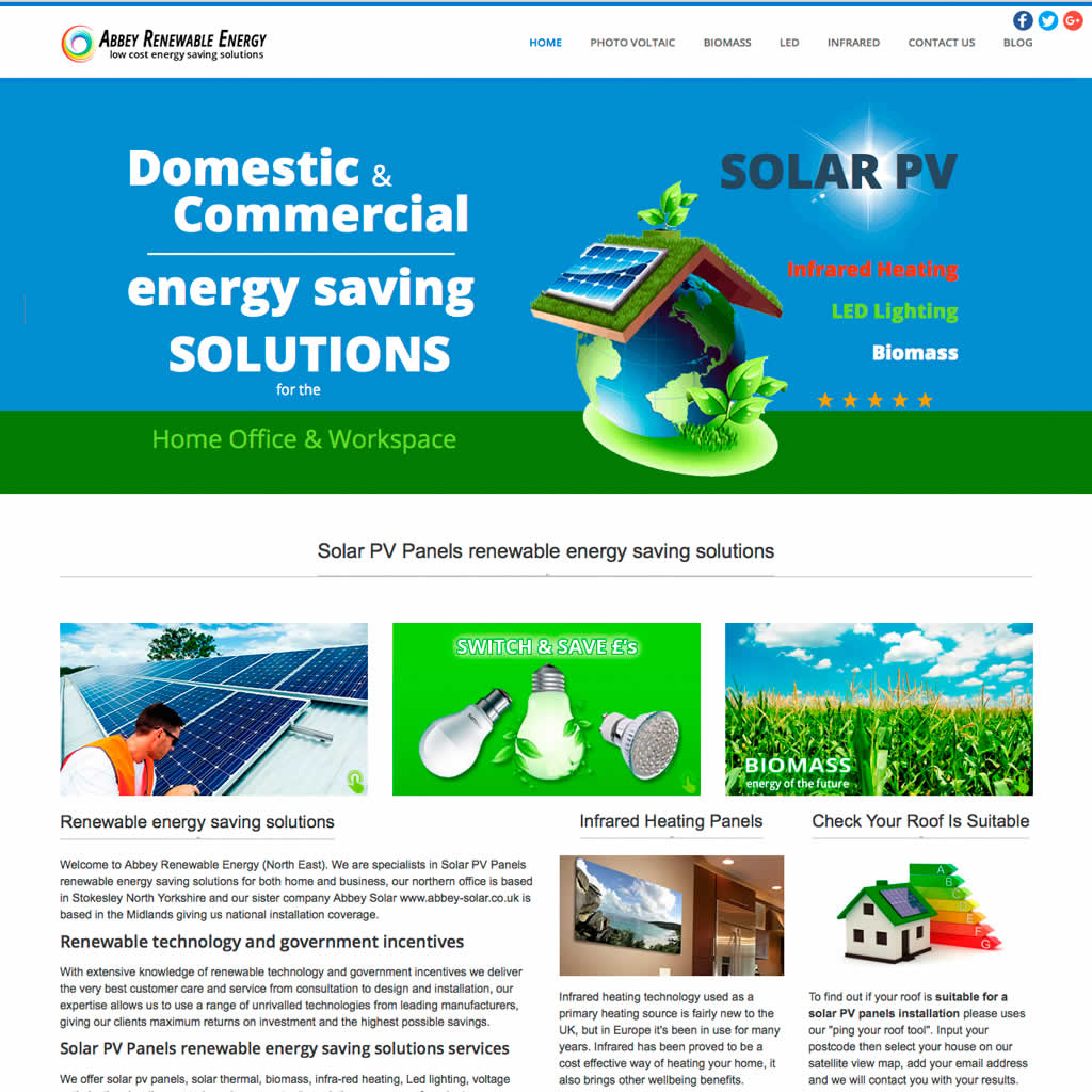Home page for Abbey Energy Website